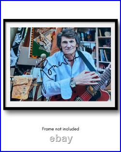 16x12 Photo Hand Signed by Rolling Stones Rock Star Ronnie Wood + Verified COA