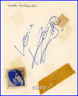 1960's The Rolling Stones Keith Richards Signed Autographed Album Page Psa Slab