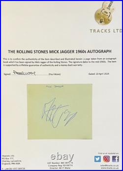 1960's The Rolling Stones Mick Jagger Signed Autographed Album Page Beckett