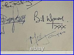 1963 The Rolling Stones Postcard Autographed Wyman Jones Jagger Richards Watts