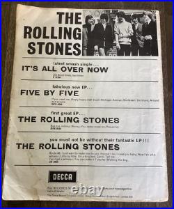 1964 THE ROLLING STONES Fully Hand Signed Programme Mick Jagger Brian Jones 1964 THE ROLLING STONES Fully Hand Signed Programme Mick Jagger Brian Jones