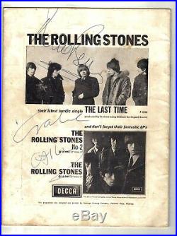 1965 TOUR PROGRAM THE ROLLING STONES THE HOLLIES with AUTOGRAPHS