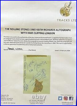 1965 The Rolling Stones Keith Richards Signed Autographed Album Page Beckett Coa