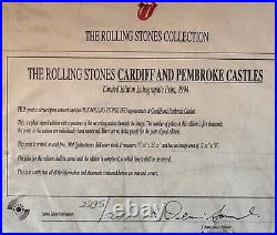 1973 Rolling Stones Pembroke Castle Concert Lithographic Print Signed Numbered