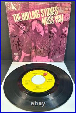 1978 Rolling Stones'Miss You' 45 Record Signed By 5 Mick Jagger Keith Richards