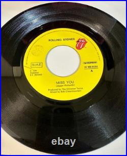 1978 Rolling Stones'Miss You' 45 Record Signed By 5 Mick Jagger Keith Richards