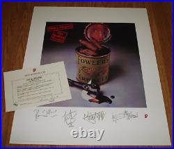 1995 The Rolling Stones Sticky Fingers Spanish LP Signed Lithograph Poster COA