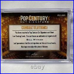 2020 Leaf Pop Century Bill Wyman #PCC-BW1 Cut Signature Auto Rolling Stones