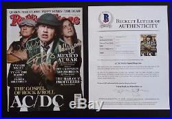 AC/DC Angus Malcolm Brian Signed Autograph Rolling Stone Magazine BAS Certified