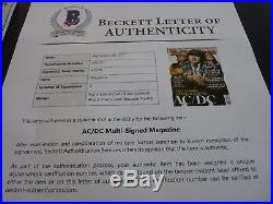 AC/DC Angus Malcolm Brian Signed Autograph Rolling Stone Magazine BAS Certified