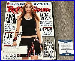 AVRIL LAVIGNE SIGNED AUTOGRAPH ROLLING STONE MAGAZINE withPROOF & BECKETT BAS COA