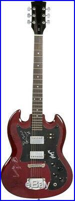 All 5 ROLLING STONES Signed Pre-1997 GIBSON SG Style CHERRY Electric Guitar