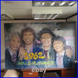 AltusMP Art Original Oil Painting Canvas The Rolling Stones