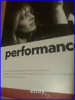 An autograph of the 50th edition of the book Performance, the movie withmick jagger