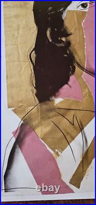 Andy Warhol Mick Jagger 1975 Rolling Stones Original Poster Pop Art Print Signed Andy Warhol Mick Jagger 1975 Rolling Stones Original Poster Pop Art Print Signed