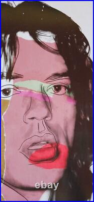 Andy Warhol Mick Jagger 1975 Rolling Stones Original Poster Pop Art Print Signed Andy Warhol Mick Jagger 1975 Rolling Stones Original Poster Pop Art Print Signed