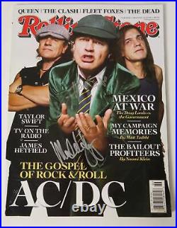 Angus Young & Malcolm Young AC/DC Signed Autograph Rolling Stone Magazine JSA
