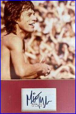 Authentic Original Mick Jagger Rolling Stones Hand Signed Autograph Coa Framed