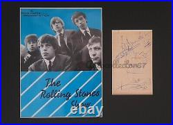 Authentic Rolling Stones autographs signed England 1964 Mick Jagger Keith Brian