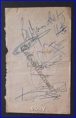 Authentic Rolling Stones autographs signed England 1964 Mick Jagger Keith Brian