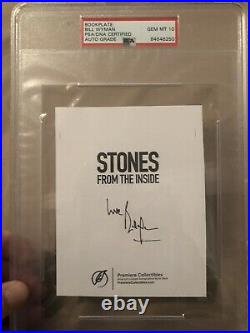 Autographed Bill Wyman Bookplate Rolling Stones PSA 10 Signature Grade Signed