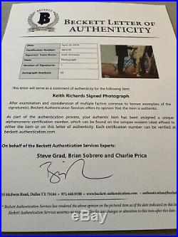Autographed Keith Richards 8x10 Photo Becket Letter gem 10 signed Rolling Stones