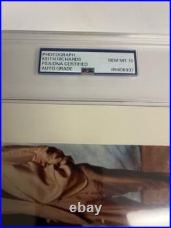 Autographed Keith Richards 8x10 Rolling Stones Photo PSA 10 Slab Signed Beckett