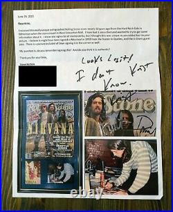 Autographed Kurt Cobain, Dave Grohl, Nirvana Rolling Stone Cover