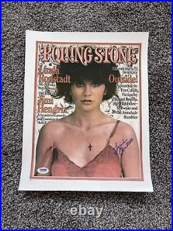 Autographed Linda Ronstadt Signed 11x14 Photo Rolling Stones Cover PSA STICKER