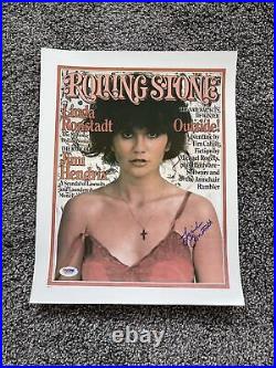 Autographed Linda Ronstadt Signed 11x14 Photo Rolling Stones Cover PSA STICKER 1