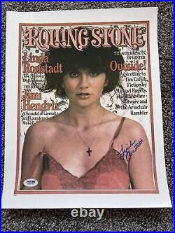 Autographed Linda Ronstadt Signed 11x14 Photo Rolling Stones Cover PSA STICKER 1