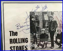 Autographed Rolling Stones Memorbelia All Original Members Including Brain Jones