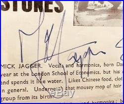 Autographed Rolling Stones Memorbelia All Original Members Including Brain Jones