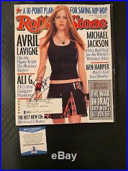 Avril Lavigne Signed Rolling Stone Magazine BAS COA Autograph #Q43567 Rare