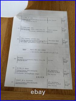 Awesome Mick Jagger Rolling Stones Signed Production Script Beckett LOA
