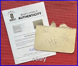 BECKETT LOA signed MICK JAGGER autographed HUGE CUT INDEX the ROLLING STONES