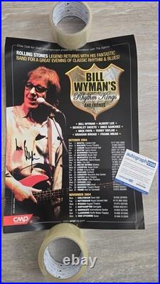 BILL WYMAN signed autograph In Person TOUR POSTER POSTER ACOA ROLLING STONES