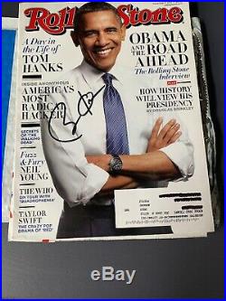 Barack Obama authentic signed autographed Rolling Stone magazine COA