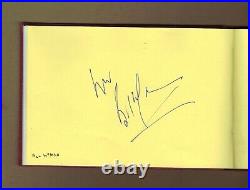 Bill Wyman Original Hand-signed Album Page 1991 Rolling Stones