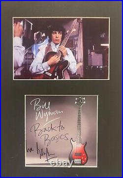 Bill Wyman, Rolling Stones Guitarist, Framed (12' X 8'inch) Hand Signed CD & COA