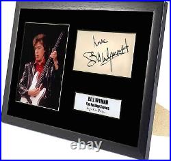 Bill Wyman Rolling Stones Hand Signed Autograph Mounted & Framed A4 Tribute COA