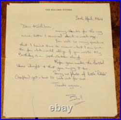 Bill Wyman Rolling Stones Handwritten Signed Letter To Fan Circ 1964 Uacc Racc 2 Bill Wyman Rolling Stones Handwritten Signed Letter To Fan Circ 1964 Uacc Racc 2