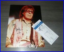 Bill Wyman Rolling Stones, Original Signed Photo 20x25 cm + Sign Concert Card