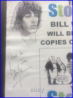 Bill Wyman Rolling Stones Signed Autograph Signature Advertising Book Signing