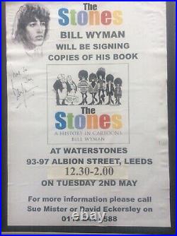 Bill Wyman Rolling Stones Signed Autograph Signature Advertising Book Signing