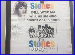 Bill Wyman Rolling Stones Signed Autograph Signature Advertising Book Signing