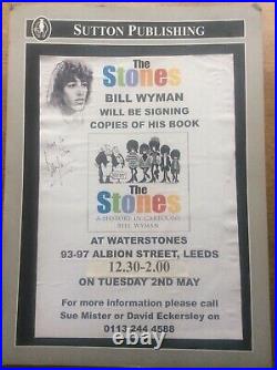 Bill Wyman Rolling Stones Signed Autograph Signature Advertising Book Signing