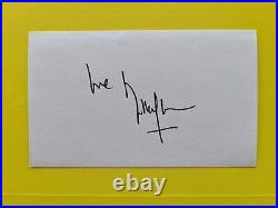 Bill Wyman Rolling Stones Signed, Autographed 3x5 card No inscription