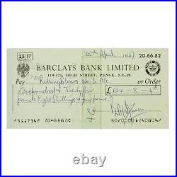 Bill Wyman Signed 1967 Cheque Payable To Rolling Stones Wyman Collection (UK)