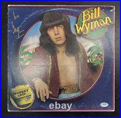 Bill Wyman Signed Autograph Monkey Grip Vinyl Album PSA/DNA The Rolling Stones